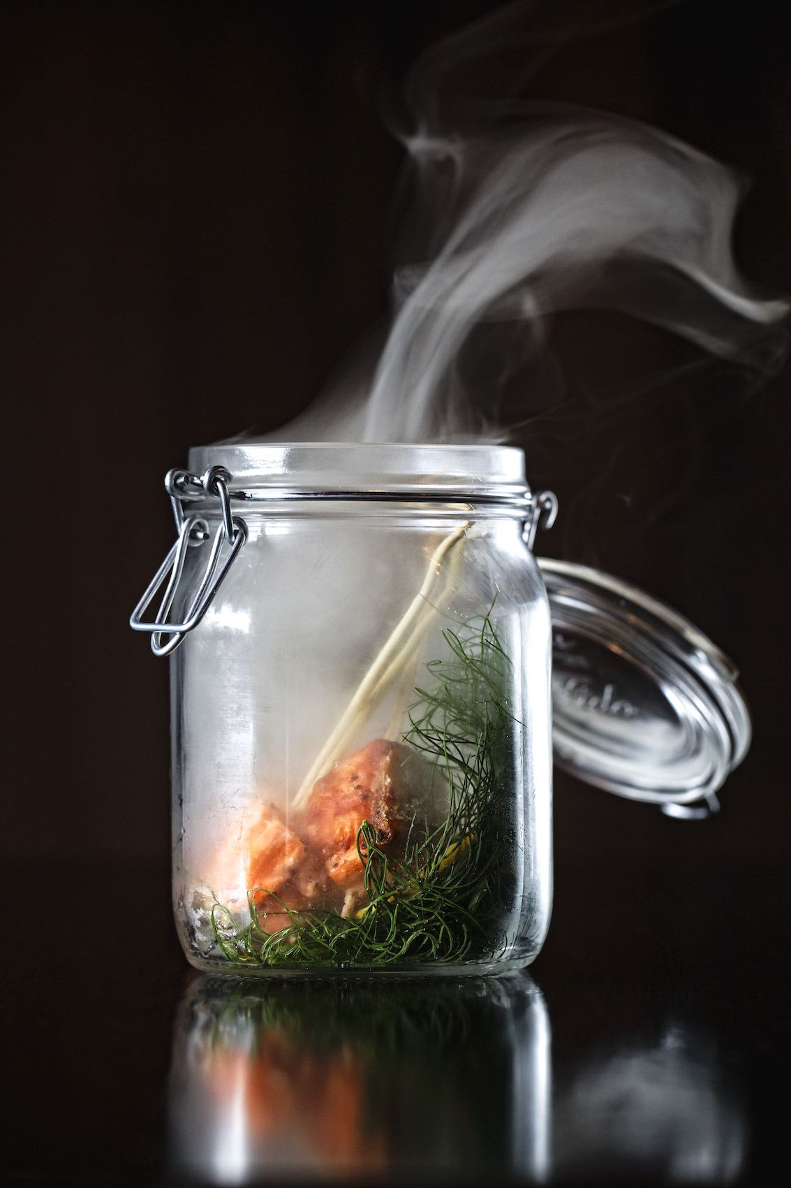 Jody Horton Photography - Smoking herbs in a small mason jar.