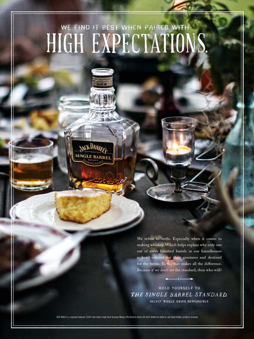 Jody Horton Photography for Jack Daniels, Dinner Scene