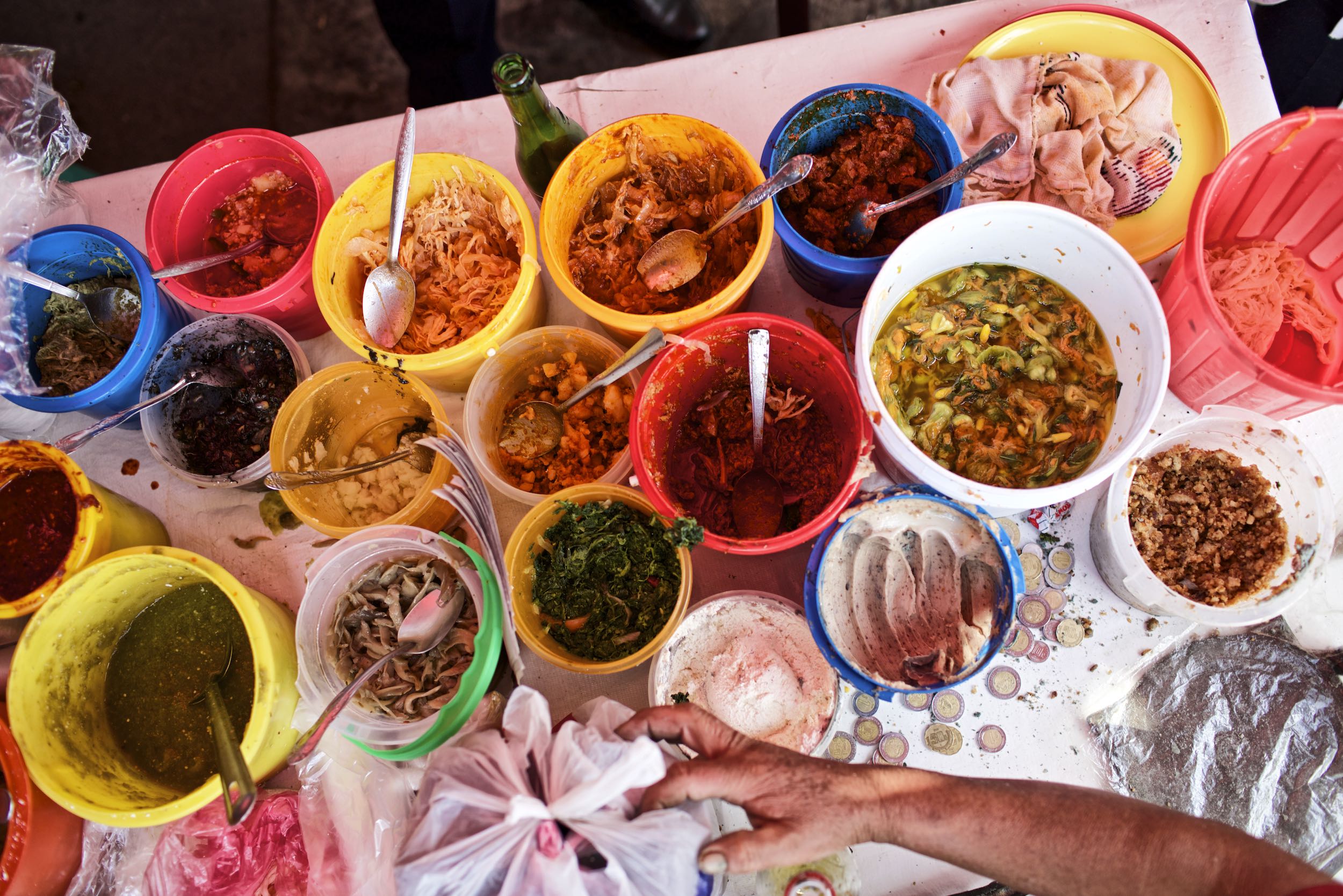 Jody Horton Photography - Cooking ingredients for street food in Mexico City. 