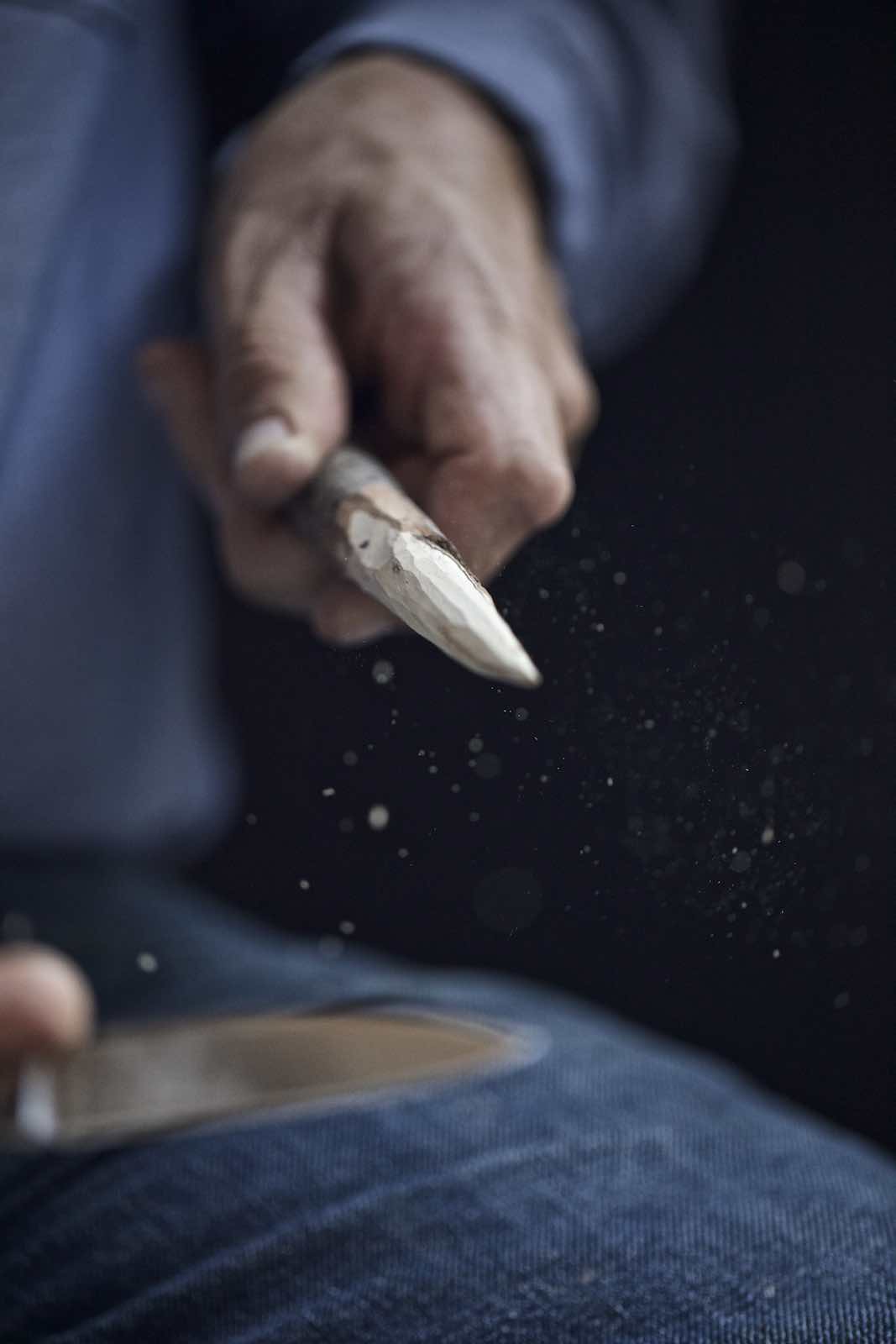 Jody Horton Photography - Small knife sharpening a wood stick.