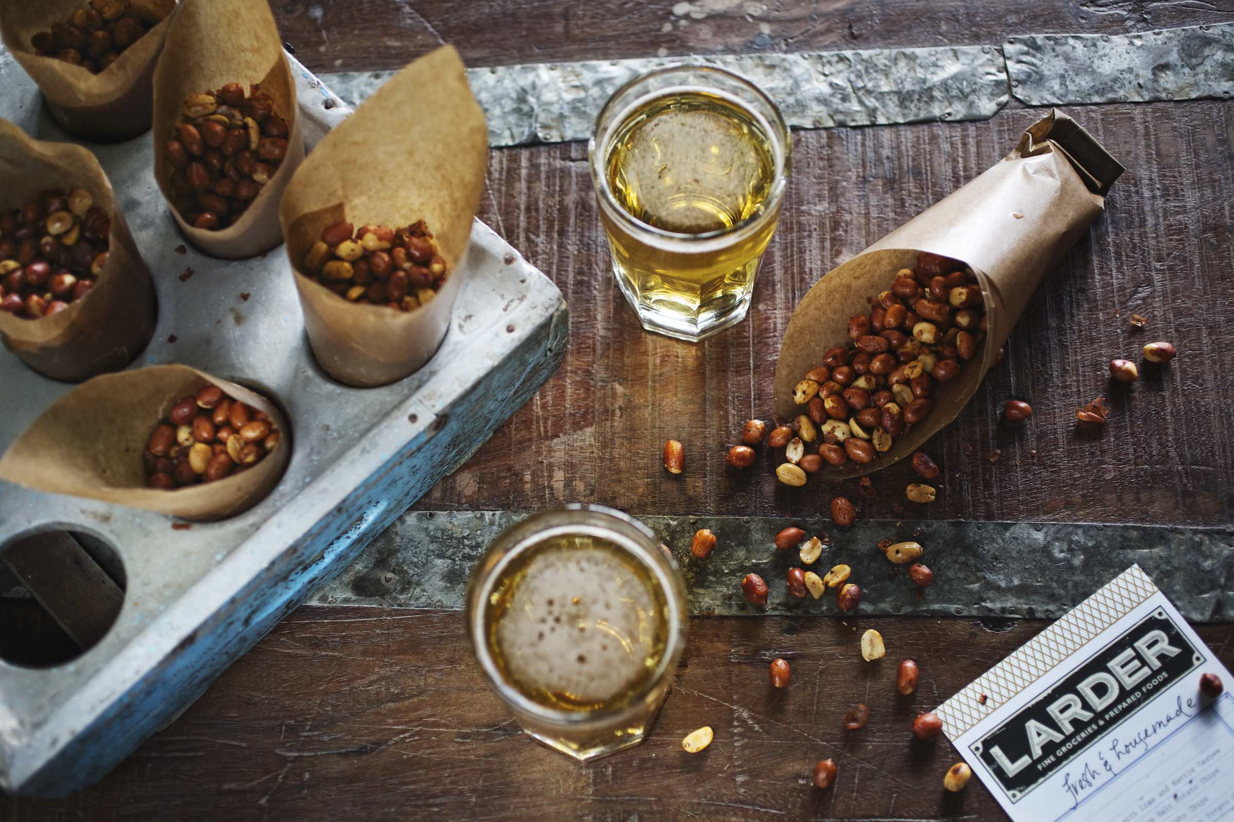 Jody Horton Photography - Roasted peanut snack bags and pale ales. 