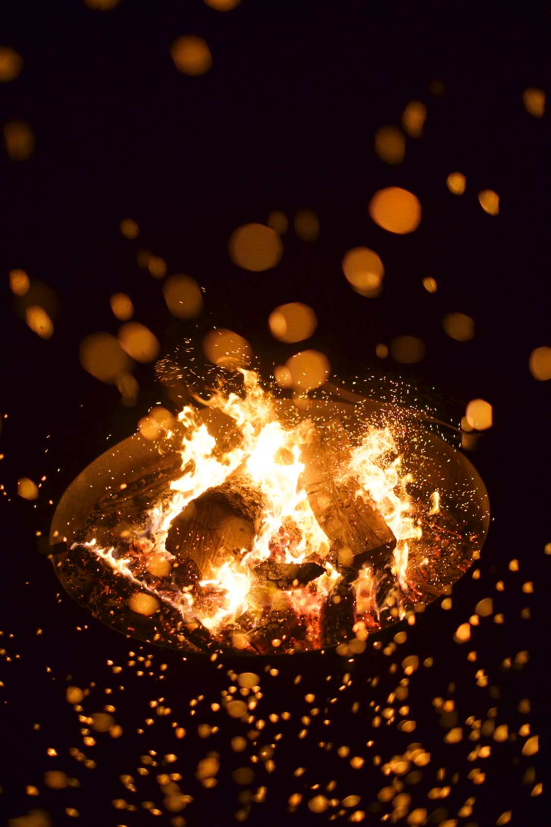 Jody Horton Photography - Wood fire and sparks.