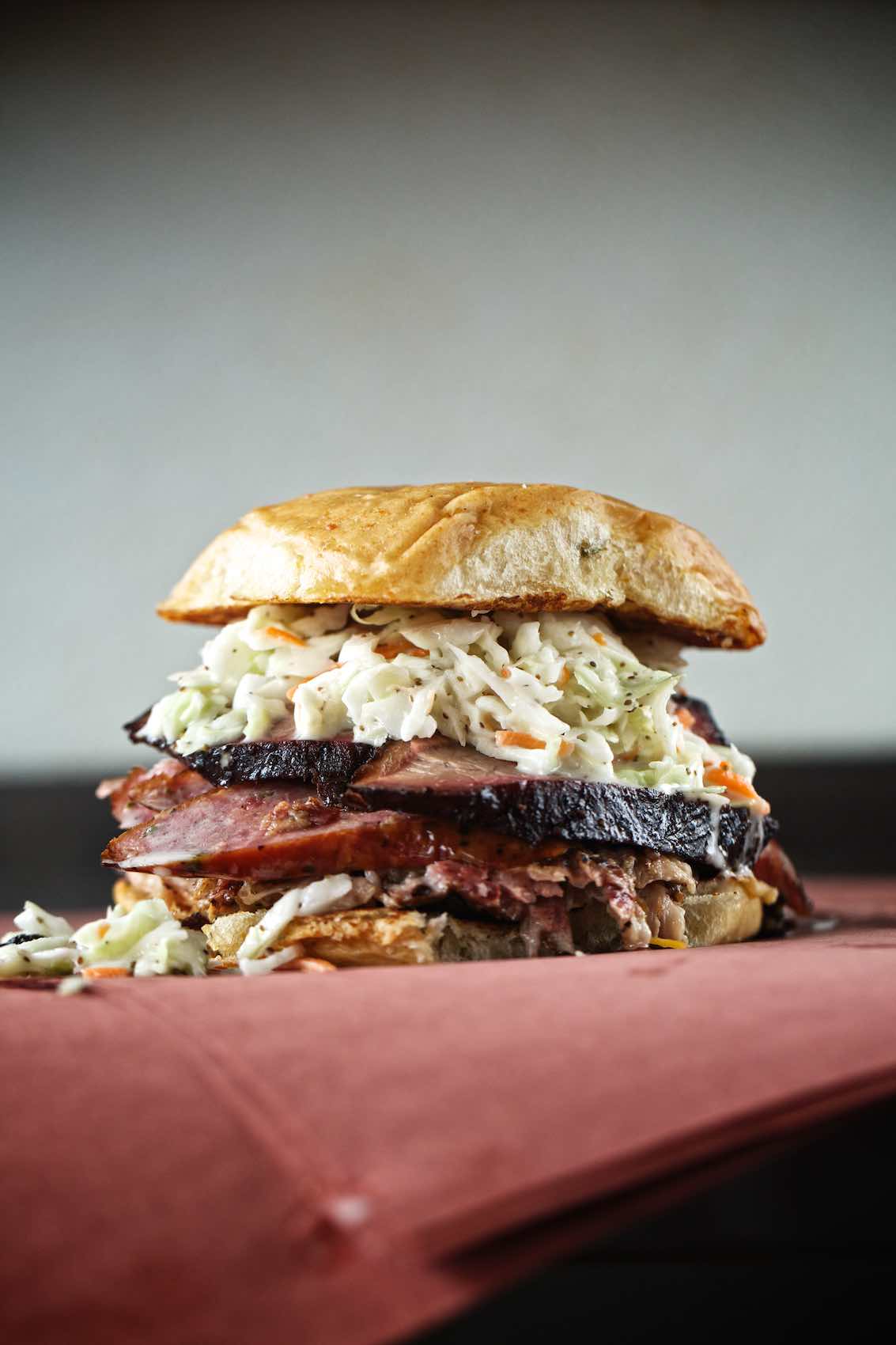 Jody Horton Photography - Barbecue sandwich with coleslaw. 