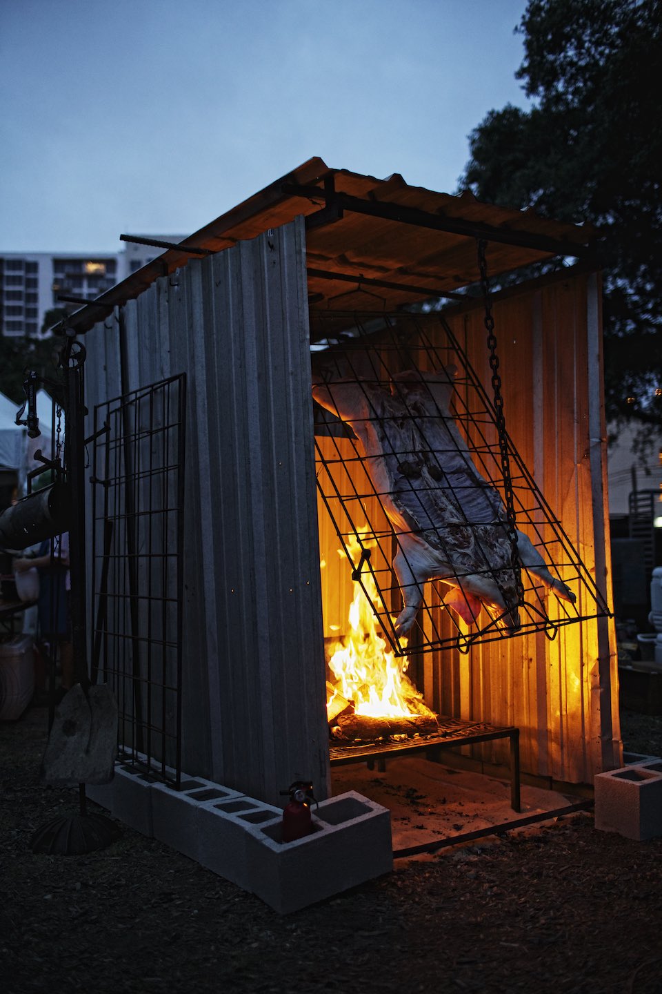 Jody Horton Photography - Pig roasting above the fire.